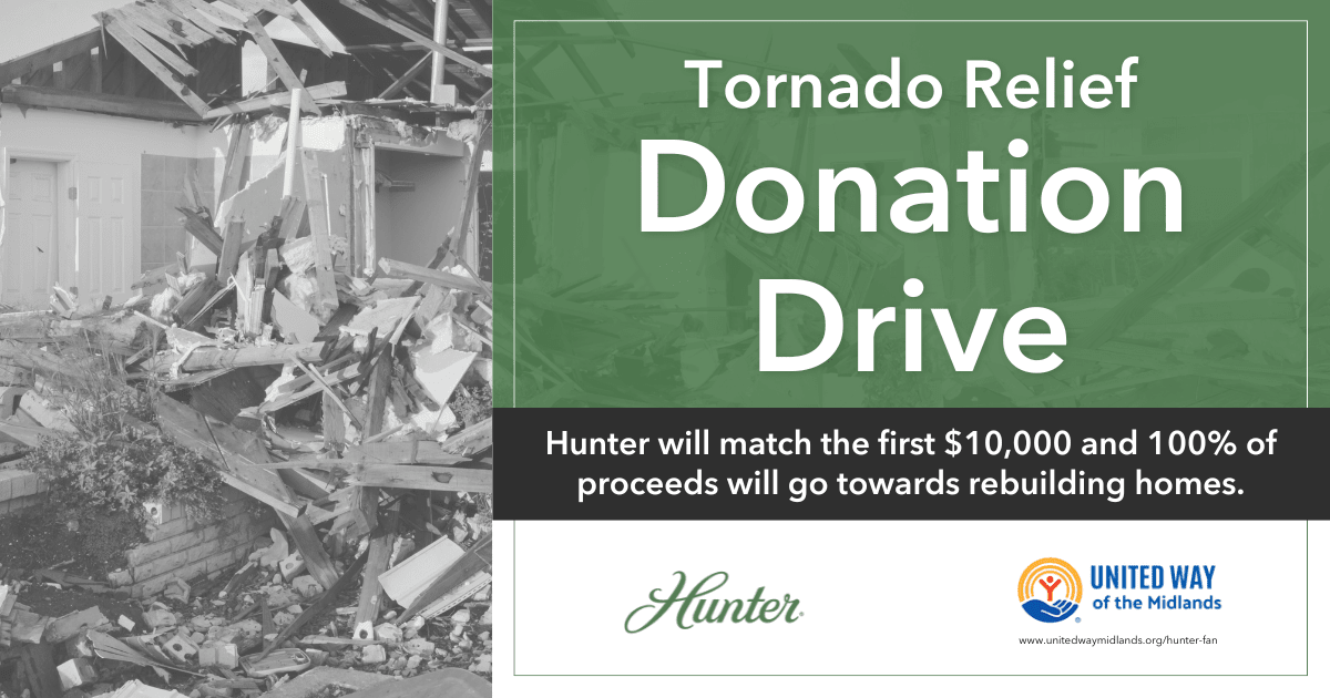 Hunter Fan Company's Commitment to Storm Relief and Community Support