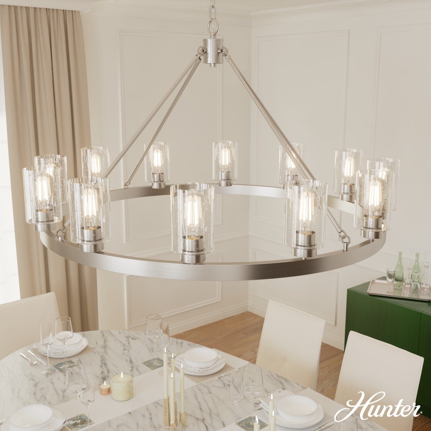 Hunter Hartland 12 Light Chandelier Ceiling Light – Hunter Fan