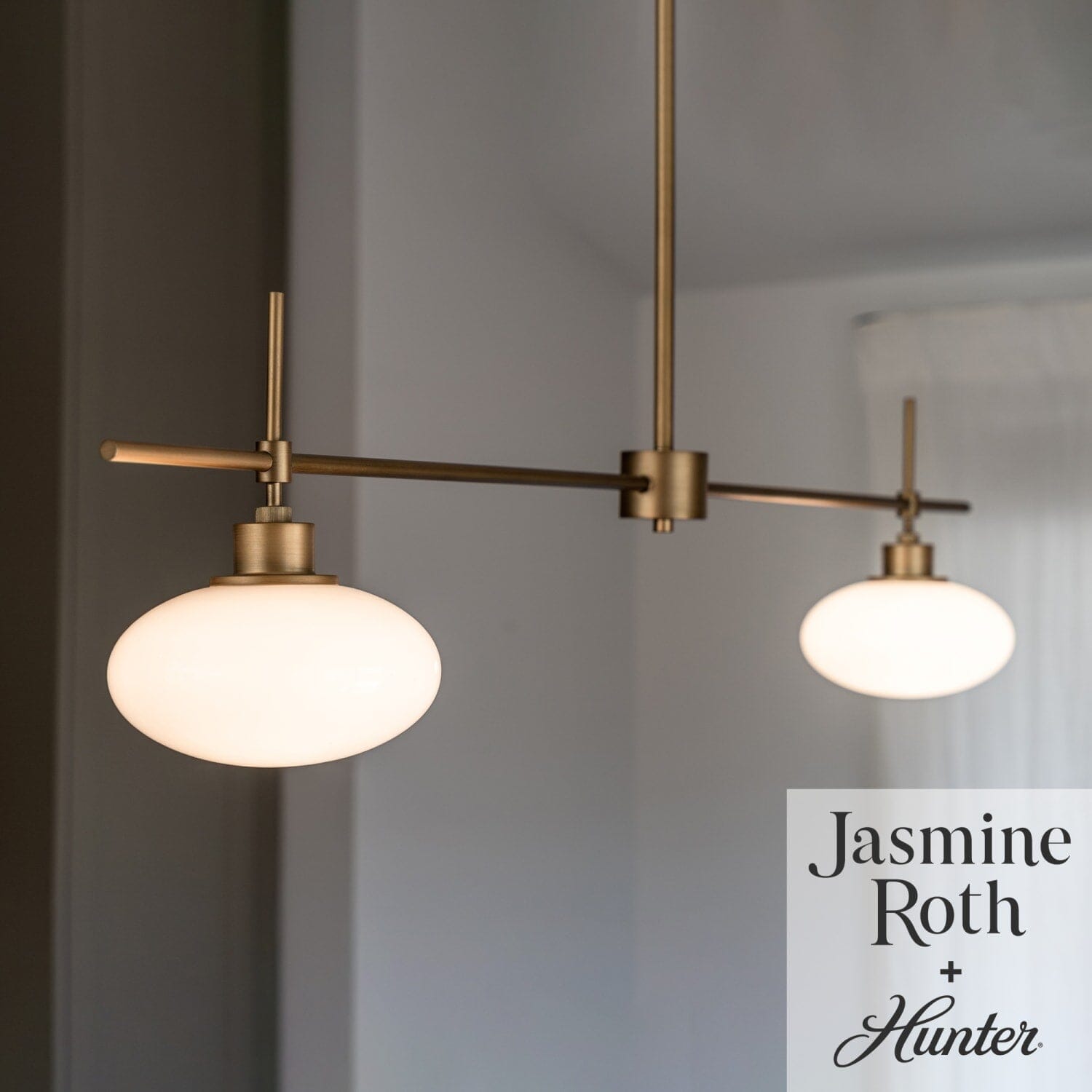Hunter Getty Jasmine Roth 2 Light Large 52 Inch Linear Ceiling