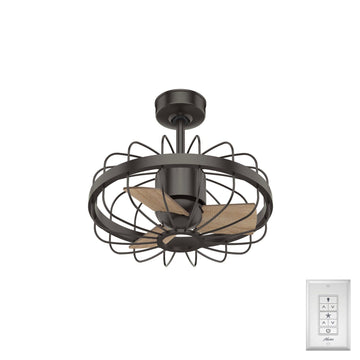 16 inch Roswell Ceiling Fans Hunter Noble Bronze - Latte Oak