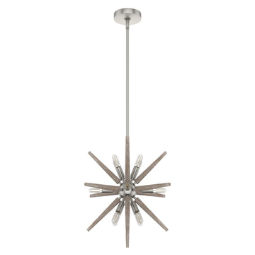 18 inch Jupiter Star 12 Light Pendant Lighting Hunter Brushed Nickel