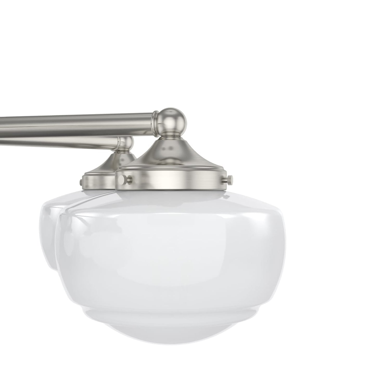19062_12 saddle creek shiny cased white glass 6 light chandelier brushed nickel productdetail1