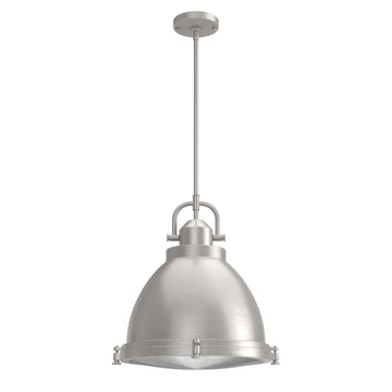 3 Light Bridgemoor Pendant Lighting Hunter Brushed Nickel - Clear Holophane