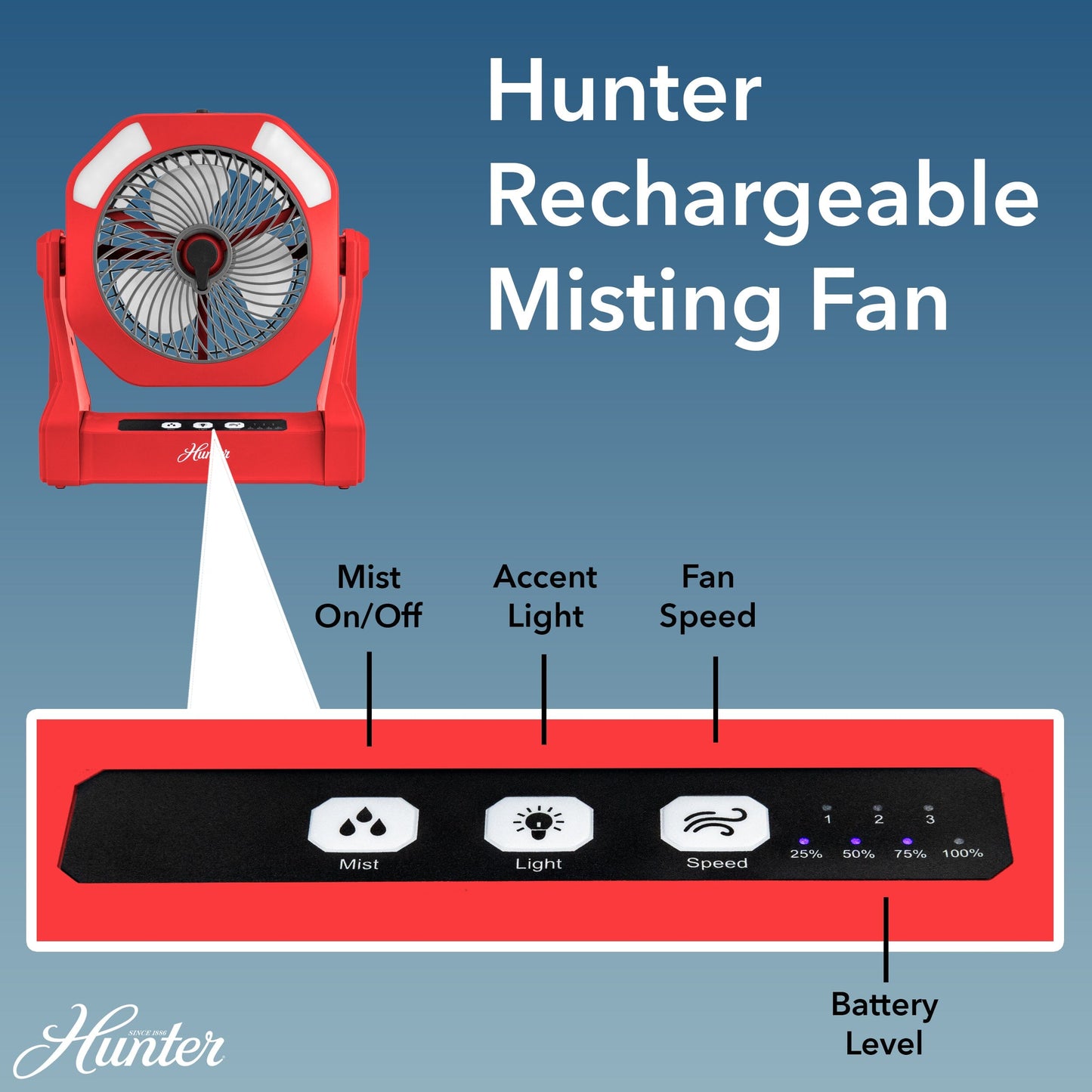 Hunter Rechargeable Misting Fan Service Parts Hunter Pure Air