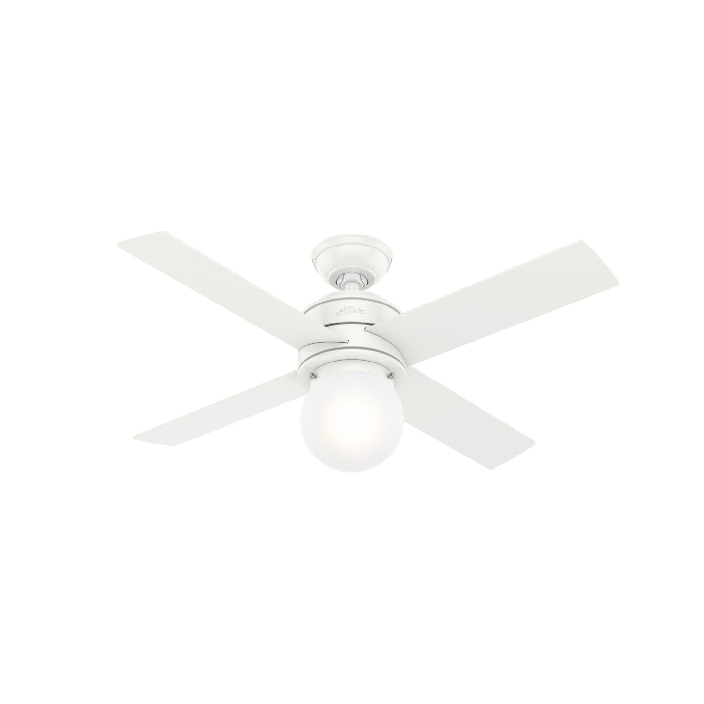 44 inch Hepburn with LED Light Ceiling Fans Hunter Matte White - Matte White