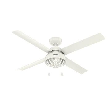 52 inch Spring Mill Outdoor with LED Light Ceiling Fans Hunter Fresh White - Fresh White