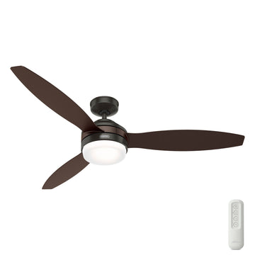 60 Inch Trillium with LED Light Ceiling Fans Hunter Noble Bronze - Brushed Cocoa