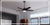 Home office with Aerodyne ceiling fan in matte black finish