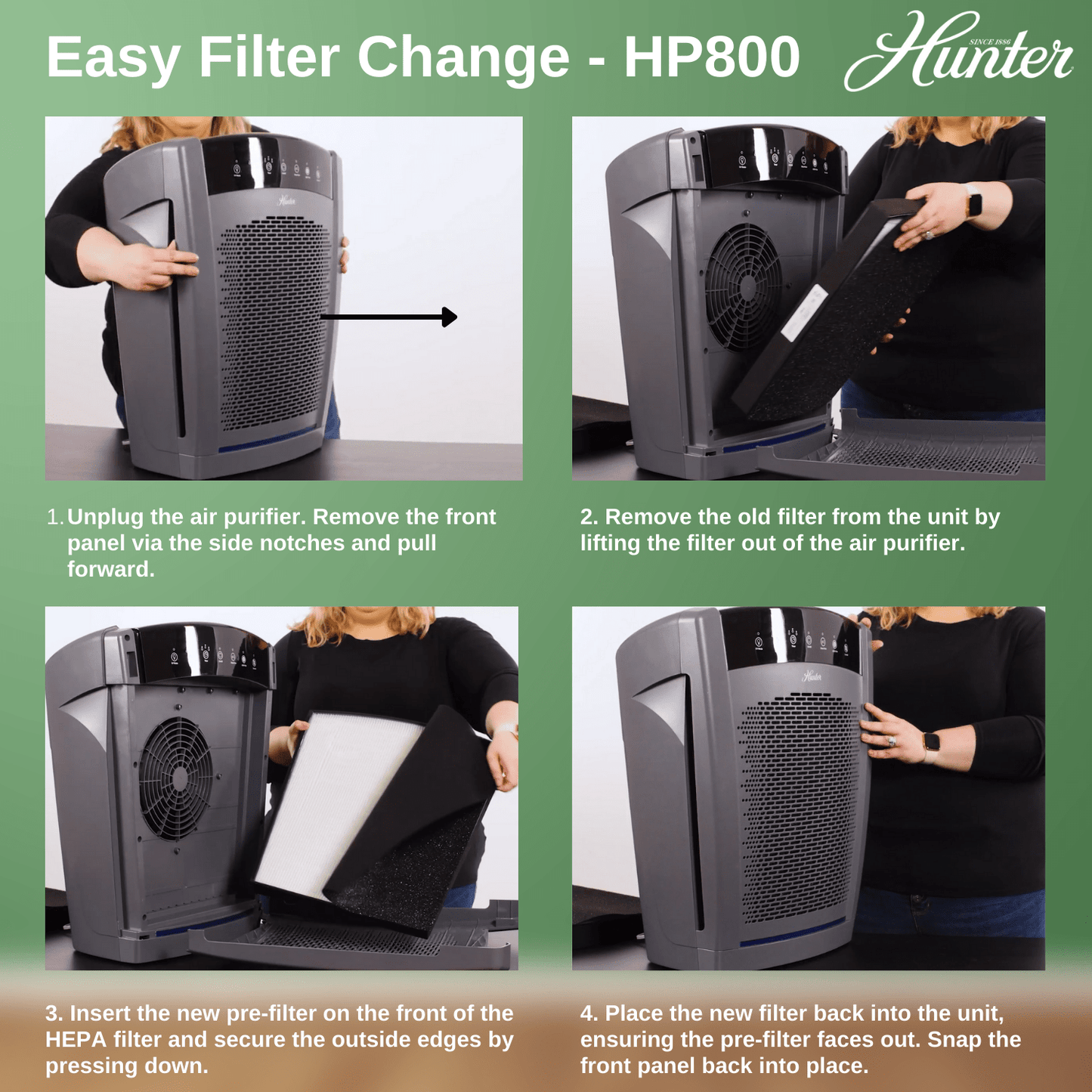 HP800 Multi-Room Large Console Air Purifier Hunter Pure Air