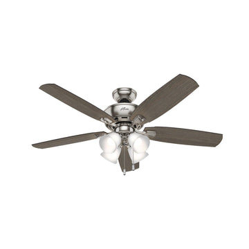 Amberlin with 4 LED Lights 52 inch Ceiling Fans Hunter Brushed Nickel - Greyed Walnut