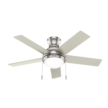 Aren Low Profile with LED Light 44 inch Ceiling Fans Hunter Brushed Nickel - Matte Nickel