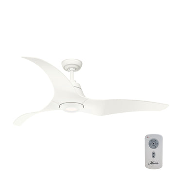 Arwen Outdoor ENERGY STAR with LED Light 60 inch with Remote Control Ceiling Fans Hunter Matte White - Matte White