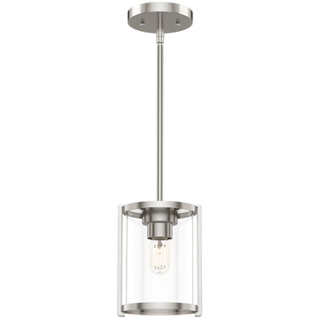 Astwood 1 Light Mini Pendant Lighting Hunter Brushed Nickel - Clear