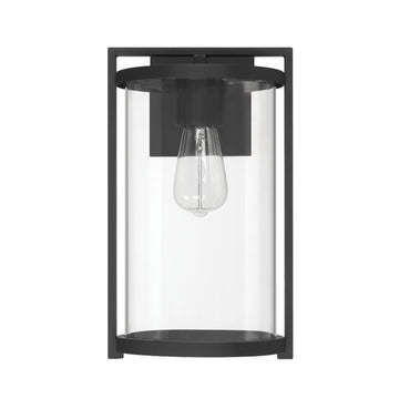 Astwood Outdoor WeatherMax 1 Light Medium 14 Inch Wall Light Lighting Hunter Matte Black - Clear