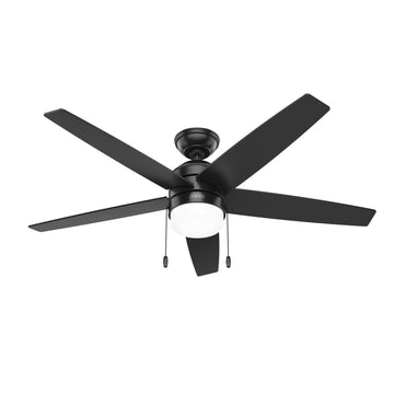 Bardot LED Light 52 inch Ceiling Fans Hunter Matte Black - Matte Black