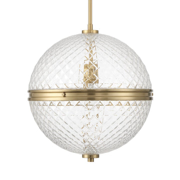 Bay Hollow 1 Light Large 16 Inch Pendant Lighting Hunter Alturas Gold - Clear