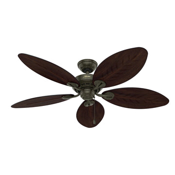 Bayview Outdoor 54 inch Ceiling Fans Hunter Provencal Gold - Antique Dark