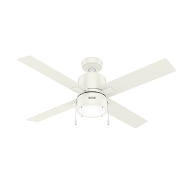 Beck with LED Light 52 inch Ceiling Fans Hunter Fresh White - Light Oak