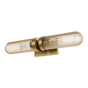 Beverly Glen Jasmine Roth 2 Light Medium 24 Inch Bath Vanity Sconce Lighting Hunter Luxe Gold - Amber