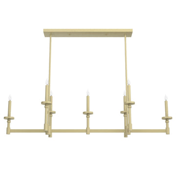 Briargrove Linear Chandelier 7 Light Lighting Hunter Modern Brass