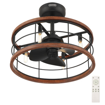 Bridgette Fandelier Ceiling Fans Hunter Matte Black - Matte Black