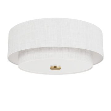 Brookside Jasmine Roth 2 Light Medium 13 Inch Flush Lighting Hunter Luxe Gold - Frosted