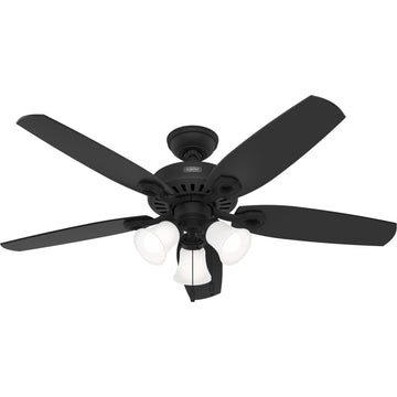 Builder ENERGY STAR DC with Light 52 inch Ceiling Fans Hunter Matte Black - Matte Black