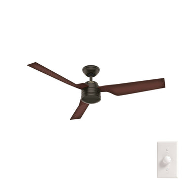 Cabo Frio Outdoor 52 inch Ceiling Fans Hunter New Bronze - Coffee Beech