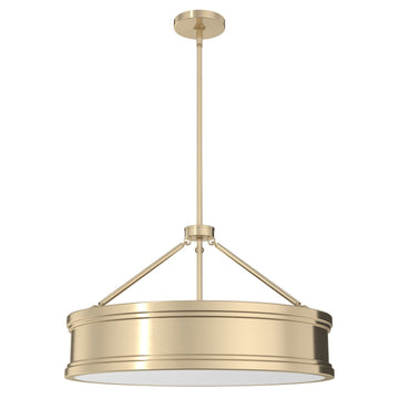 Capshaw 6 Light Pendant 24 inch Lighting Hunter Alturas Gold - Painted Cased White