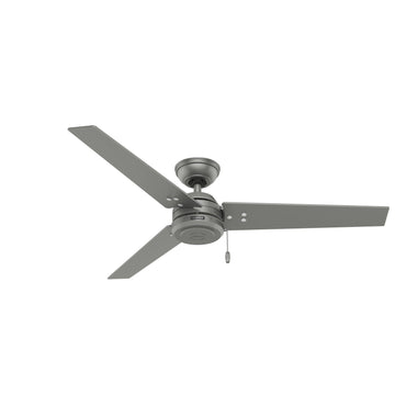 Cassius Outdoor 52 inch Ceiling Fans Hunter Matte Silver - Matte Silver