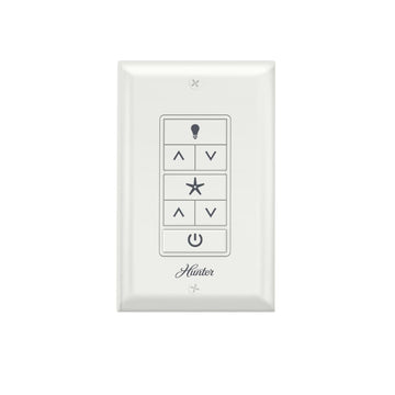 Universal Fan-Light Wall Control (Receiver Not Included) - 99815 Ceiling Fan Accessories Hunter White
