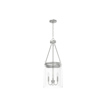 Devon Park 3 Light Pendant Lighting Hunter Brushed Nickel - Clear