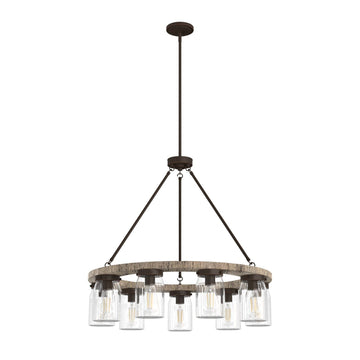 Devon Park 9 Light Chandelier Lighting Hunter Onyx Bengal - Barnwood
