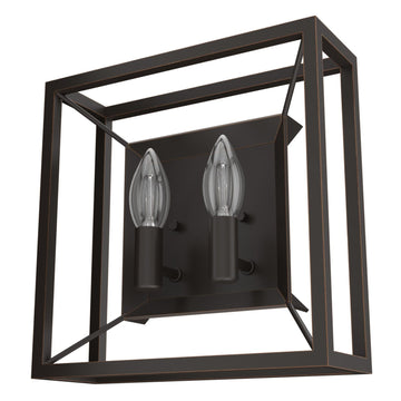 Doherty 2 Light Wall Sconce Lighting Hunter Onyx Bengal - None