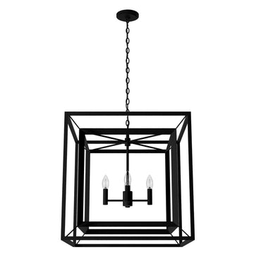 Doherty 4 Light Chandelier 24 inch Lighting Hunter Natural Black Iron - None