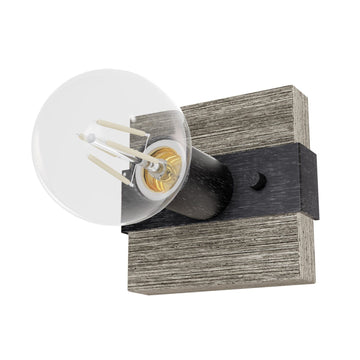 Donelson 1 Light Sconce Lighting Hunter Brushed Iron - Barnwood
