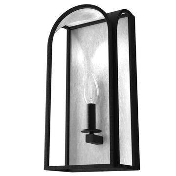 Dukestown Wall Sconce 1 Light Lighting Hunter Natural Black Iron - Silver Leaf