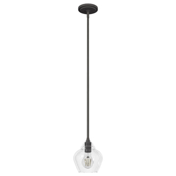 Dunshire Ginger Jar Clear Glass 1 Light 6.75 Inch Mini Pendant Lighting Hunter Noble Bronze - Clear