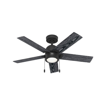 Erling with LED Light 44 inch Ceiling Fans Hunter Matte Black - Salted Black