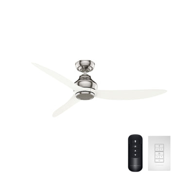 Eyla ENERGY STAR 52 inch with wall control and remote Ceiling Fans Casablanca Brushed Nickel - Matte White