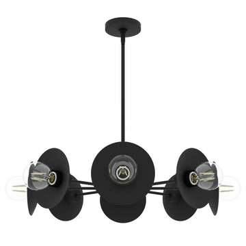 Fernando 8 Light Chandelier Lighting Hunter Matte Black - None