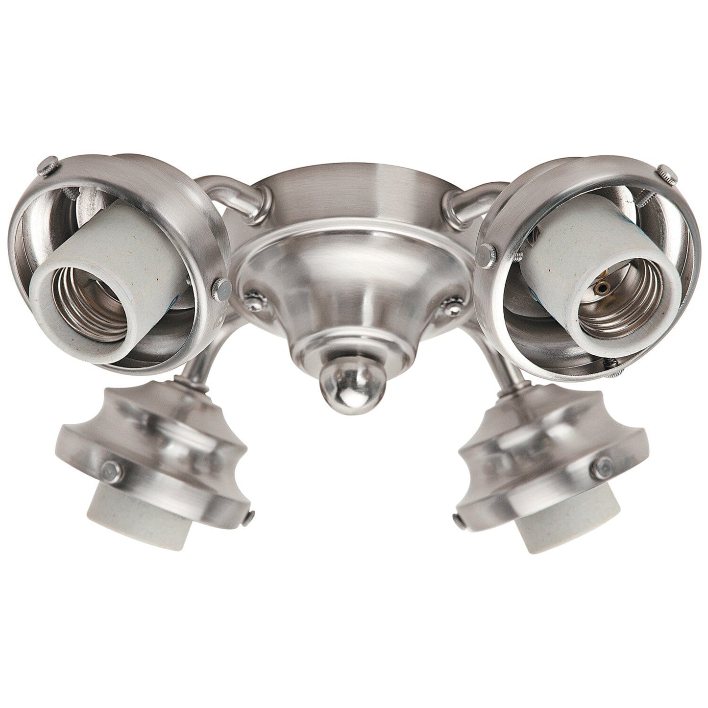 Four-Light Brushed Nickel Fitter - 99146 Ceiling Fan Accessories Hunter Brushed Nickel