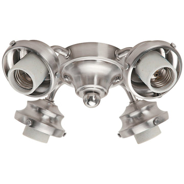 Four-Light Brushed Nickel Fitter - 99146 Ceiling Fan Accessories Hunter Brushed Nickel