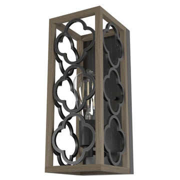Gablecrest 1 Light Wall Sconce Lighting Hunter French Oak - Rustic Iron