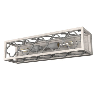 Gablecrest 2 Light Wall Sconce Lighting Hunter Distressed White - Painted Concrete