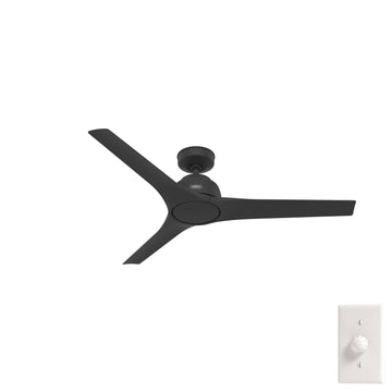 Gallegos Outdoor 52 inch Ceiling Fans Hunter Matte Black - Matte Black