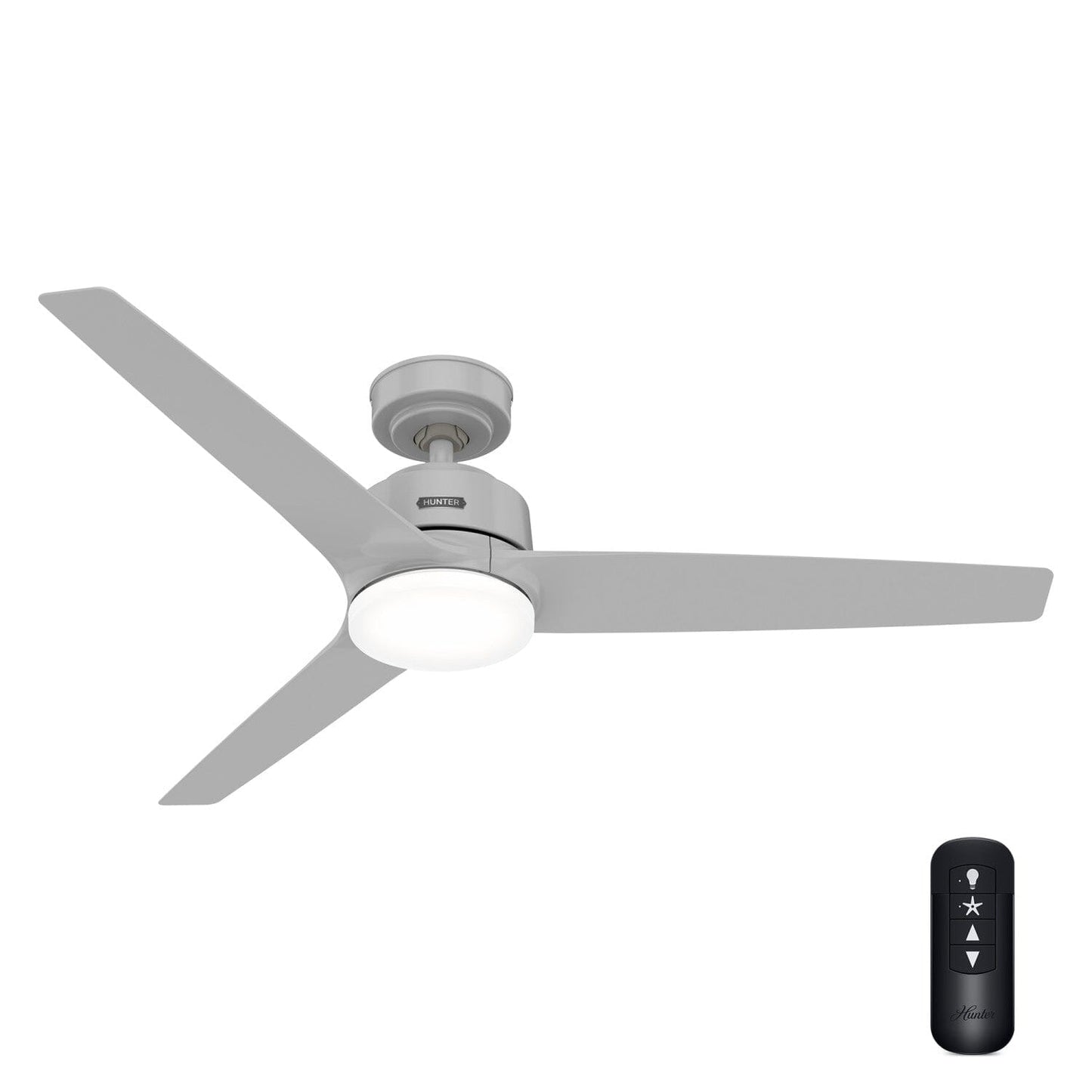 Galvin with LED Light 52 inch 240v Ceiling Fans Hunter Dove Grey - Dove Grey 