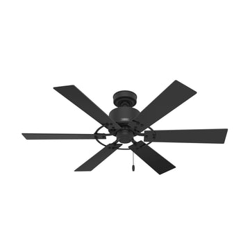 Gilrock No Light 52 inch Ceiling Fans Hunter Matte Black - Golden Maple