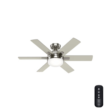 Hardaway with LED Light 44 inch Ceiling Fans Hunter Brushed Nickel - Matte Nickel