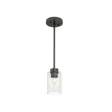 Hartland 1 Light Mini Pendant Lighting Hunter Noble Bronze - Seeded